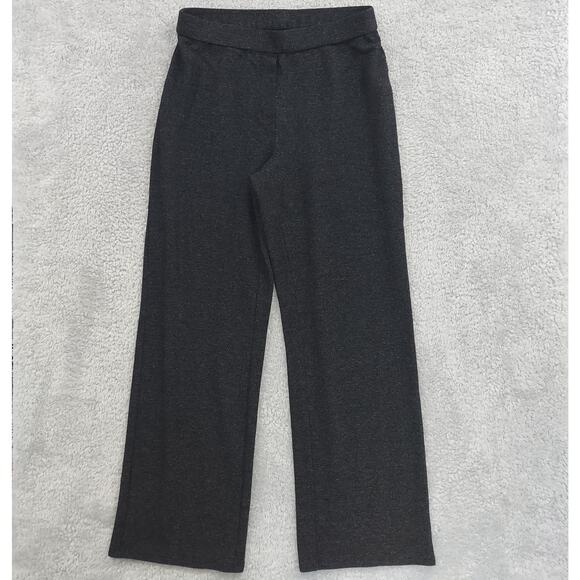 J. Jill Pants - J Jill Pants Women's Small Wide Leg Elastic Waist Stretch Heathered Dark Gray